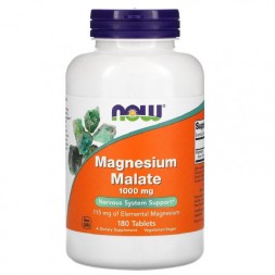 Комплексы витаминов и минералов NOW Magnesium Malate 1000mg   (180 tabs)