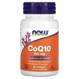 Антиоксиданты  NOW CoQ10 100 мг  (50 softgels)